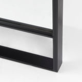 Sadie 36.0L x 2.0W x 76.0H Black Metal Rounded Arch Floor Mirror from Mercana - Luna Furniture