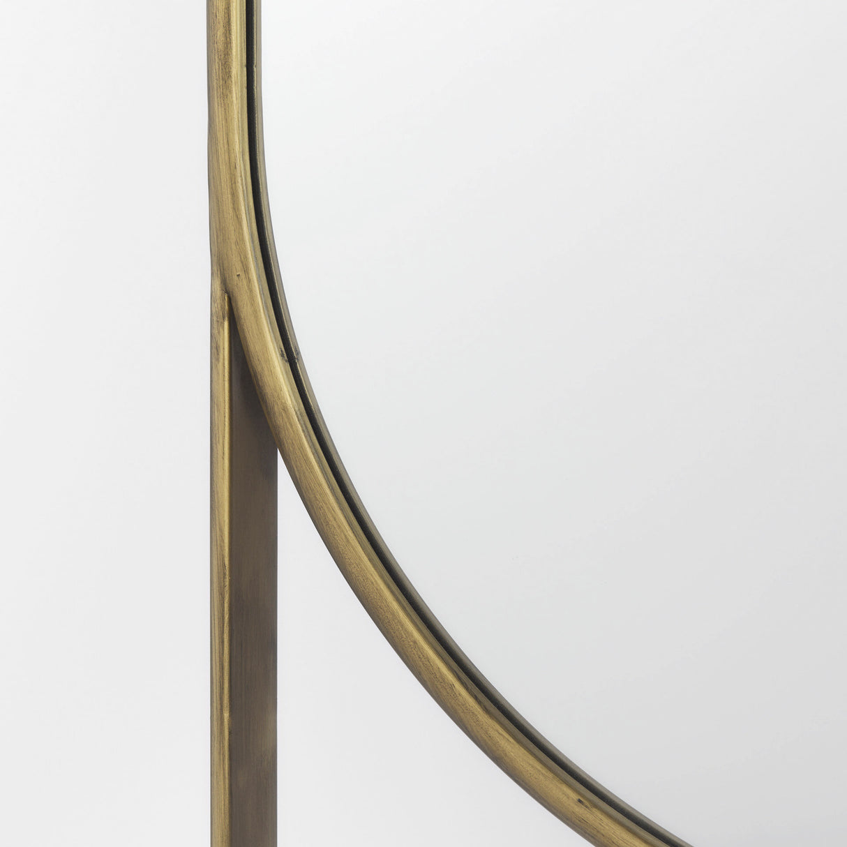 Sadie 28.0L x 2.0W x 78.0H Antique Gold Rounded Arch Floor Mirror from Mercana - Luna Furniture