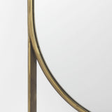 Sadie 28.0L x 2.0W x 78.0H Antique Gold Rounded Arch Floor Mirror from Mercana - Luna Furniture