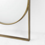 Sadie 28.0L x 2.0W x 78.0H Antique Gold Rounded Arch Floor Mirror from Mercana - Luna Furniture