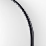 Sadie 28.0L x 2.0W x 78.0H Black Metal Rounded Arch Floor Mirror from Mercana - Luna Furniture