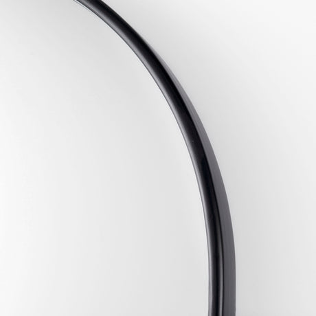 Sadie 28.0L x 2.0W x 78.0H Black Metal Rounded Arch Floor Mirror from Mercana - Luna Furniture