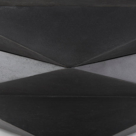Arreto 48" Black Solid Wood Hexagonal Storage Coffee Table from Mercana - Luna Furniture