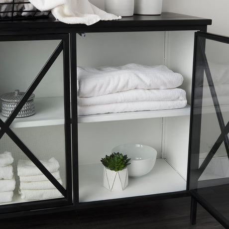 Aurelia Two Door Glass Cabinet from Mercana - Luna Furniture