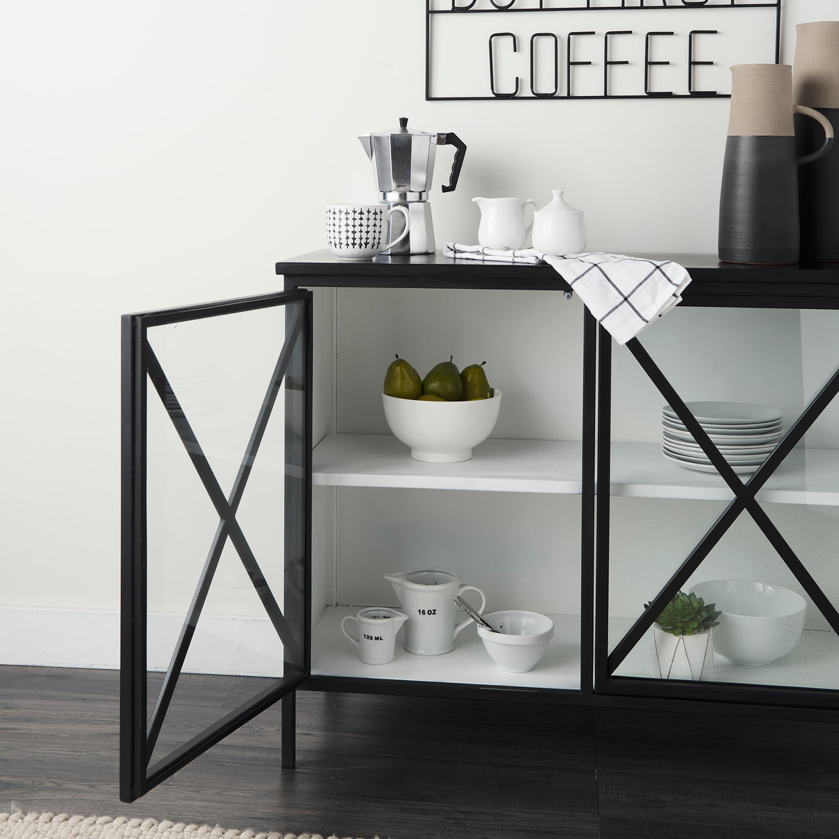 Aurelia Two Door Glass Cabinet from Mercana - Luna Furniture