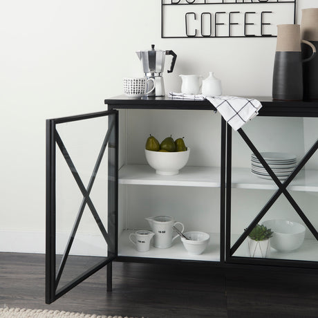 Aurelia Two Door Glass Cabinet from Mercana - Luna Furniture