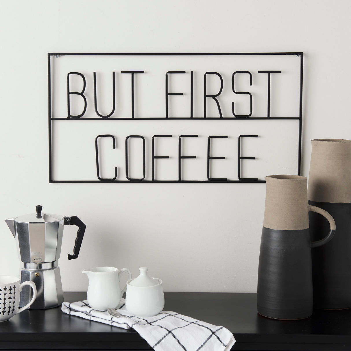 But First Coffee 26"L x 13"H Sign from Mercana - Luna Furniture