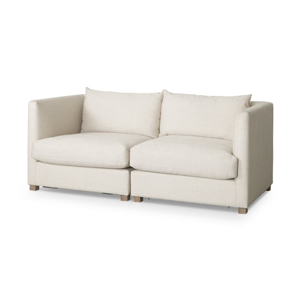 Valence 2 Piece Beige Modular Loveseat