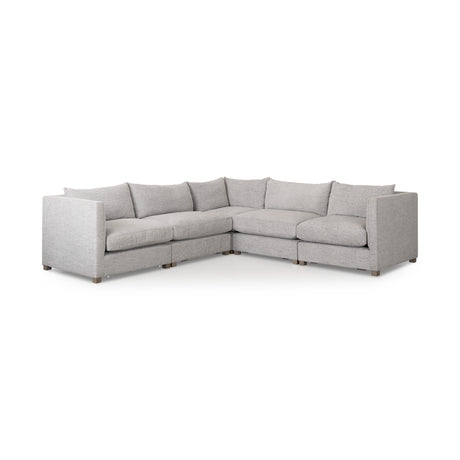 Valence 5 Piece Medium Gray Modular Sofa Set from Mercana - Luna Furniture