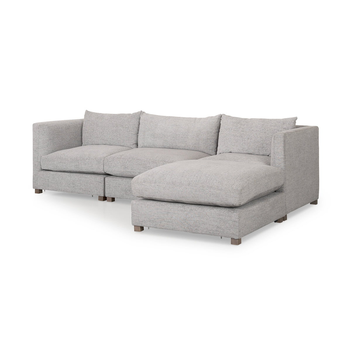 Valence 4 Piece Medium Gray Modular Sofa Set (Included 1 Ottoman)