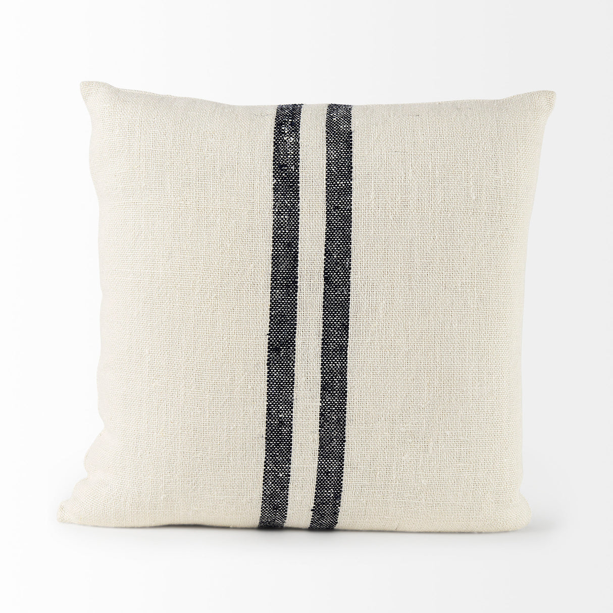 Sandra 18 x 18 Beige With Blue Stripes Decorative Pillow Cover from Mercana - Luna Furniture