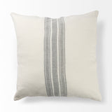 Patrice 22 x 22 Cream With Gray Stripes Decorative Pillow Cover from Mercana - Luna Furniture