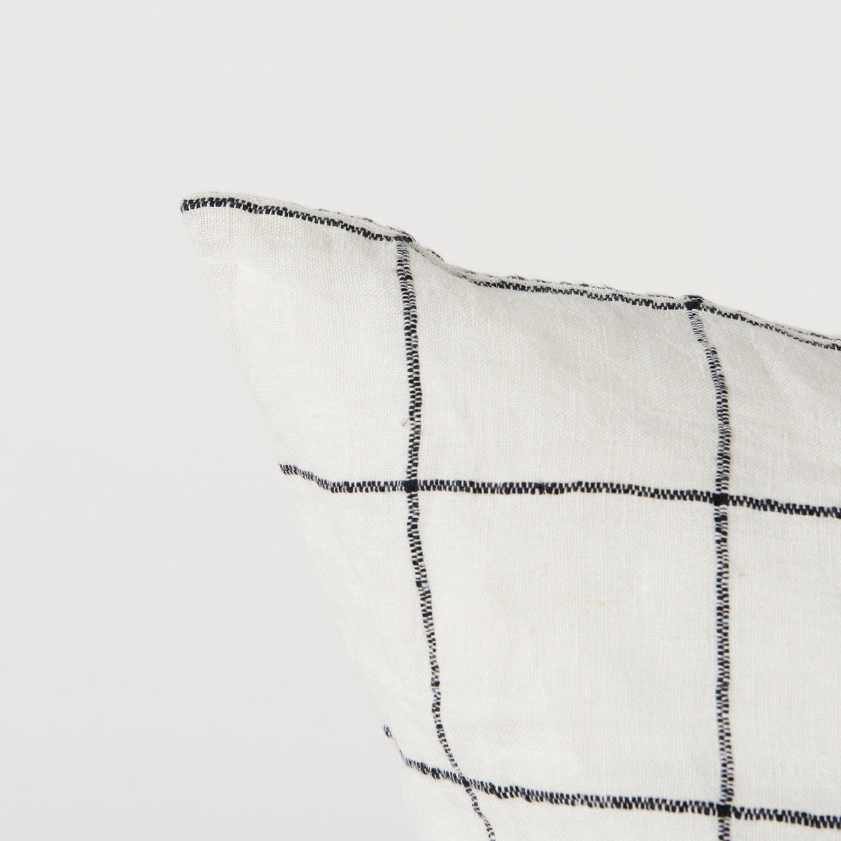 Suzanne 22 x 22 White/Black Square Pattern Decorative Pillow Cover from Mercana - Luna Furniture