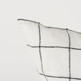 Suzanne 22 x 22 White/Black Square Pattern Decorative Pillow Cover from Mercana - Luna Furniture