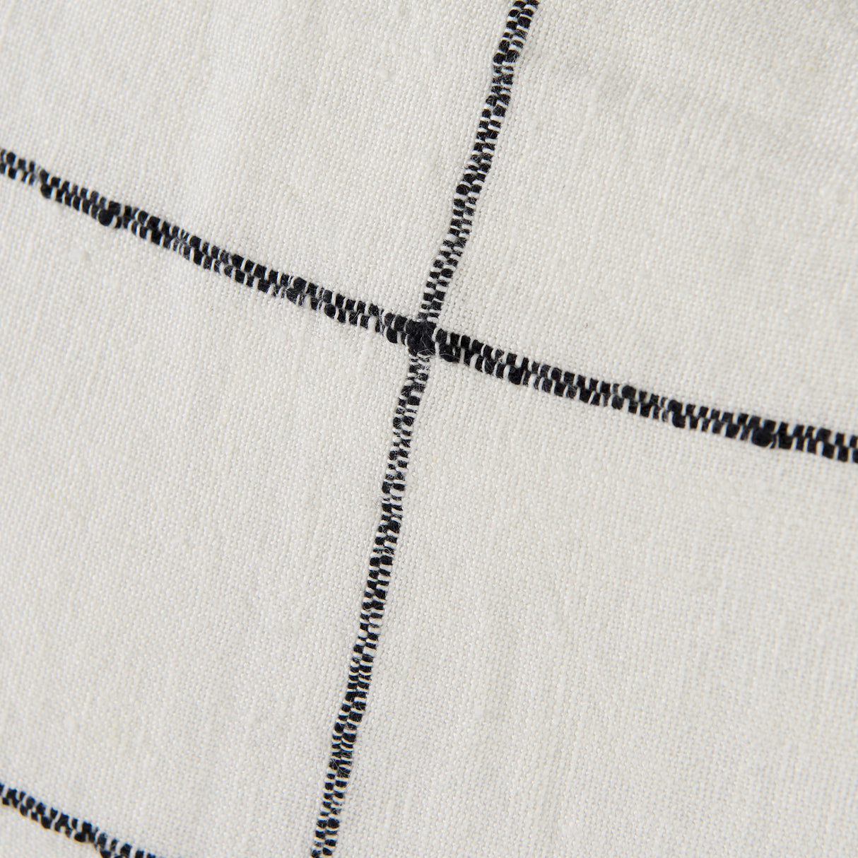 Suzanne 22 x 22 White/Black Square Pattern Decorative Pillow Cover from Mercana - Luna Furniture