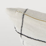 Suzanne 22 x 22 White/Black Square Pattern Decorative Pillow Cover from Mercana - Luna Furniture