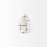 Suzanne 14 x 26 White/Black Square Pattern Decorative Pillow Cover from Mercana - Luna Furniture