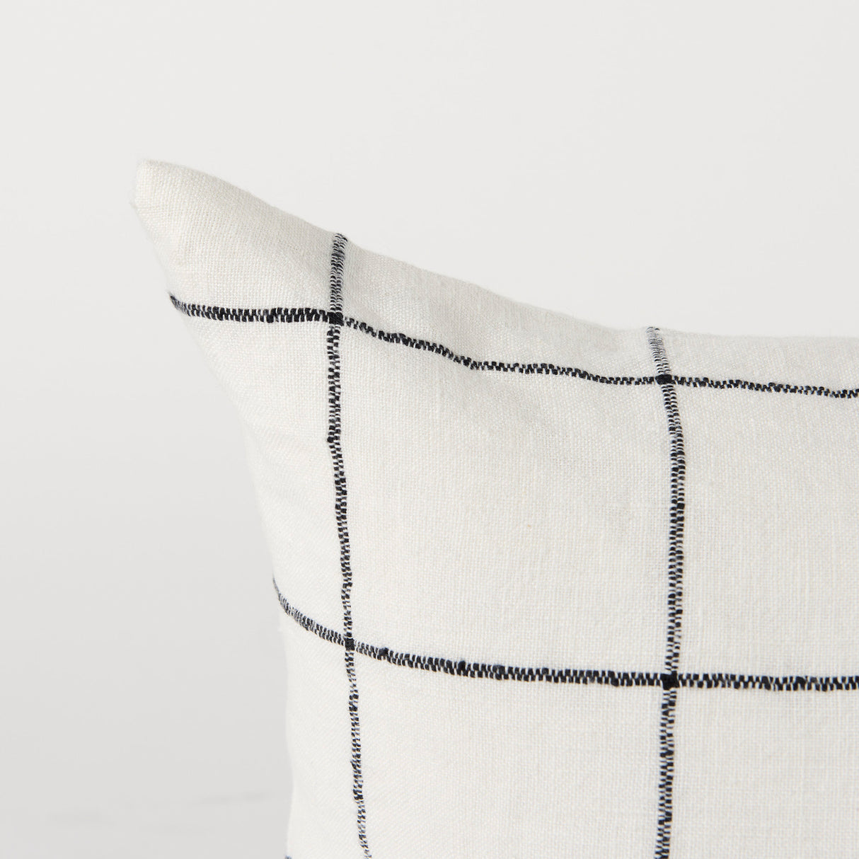Suzanne 14 x 26 White/Black Square Pattern Decorative Pillow Cover from Mercana - Luna Furniture