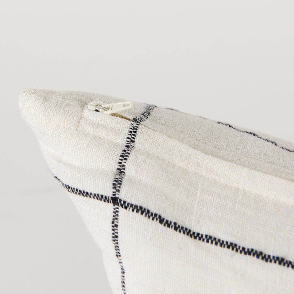 Suzanne 14 x 26 White/Black Square Pattern Decorative Pillow Cover from Mercana - Luna Furniture