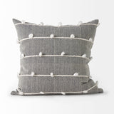 Linda 20 x 20 Navy And Cream With White Detail Decorative Pillow Cover from Mercana - Luna Furniture