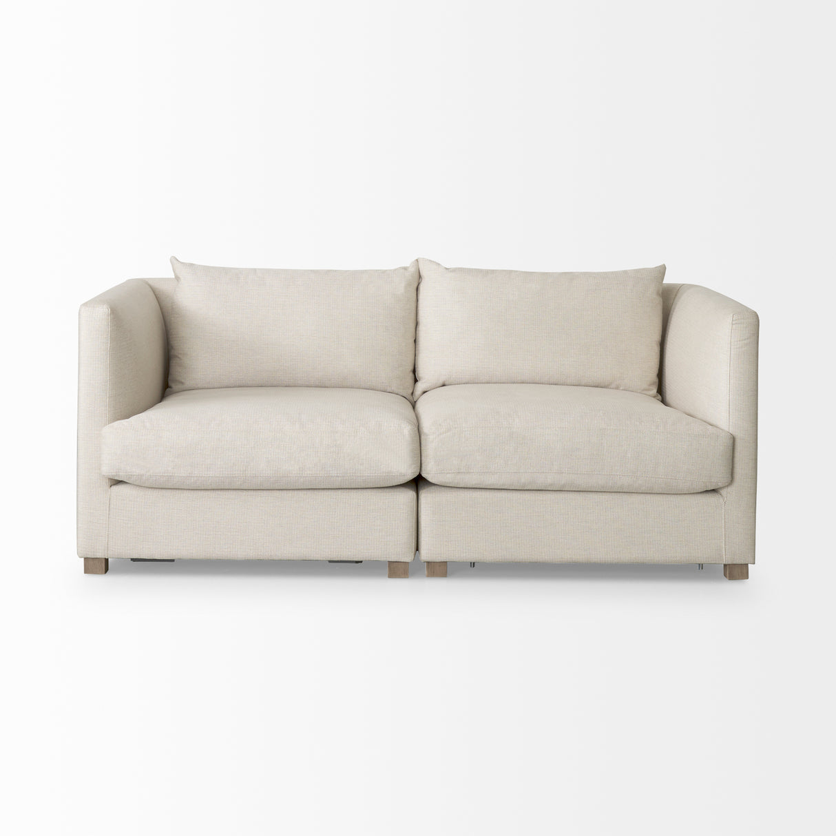 Valence 2 Piece Beige Modular Loveseat