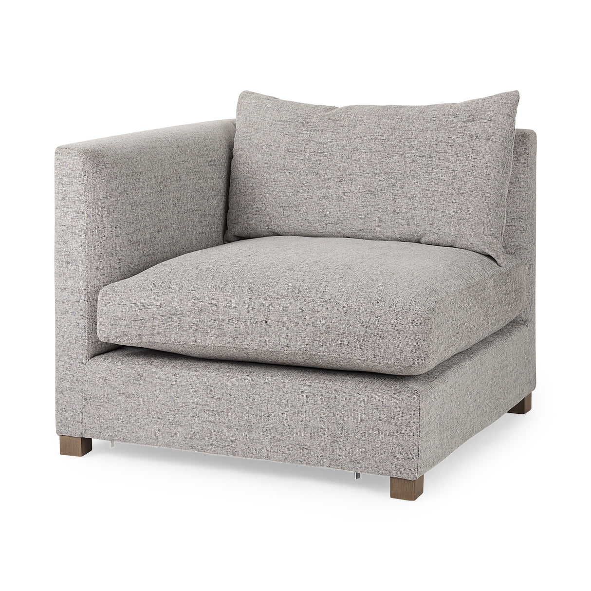 Valence 3 Piece Medium Gray Modular Sofa Set