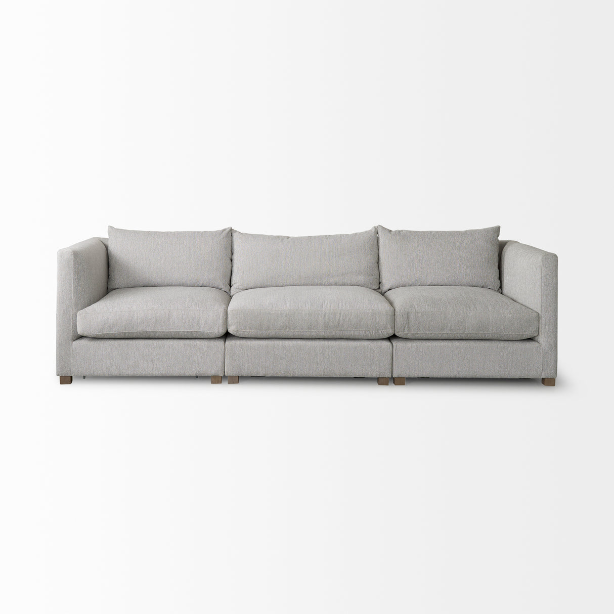 Valence 3 Piece Light Gray Modular Sofa Set