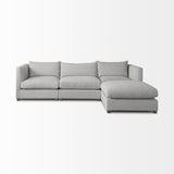 Valence 4 Piece Light Gray Modular Sofa Set (Included 1 Ottoman)