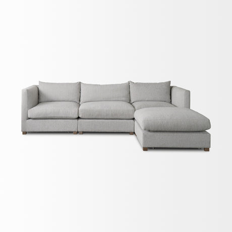 Valence 4 Piece Light Gray Modular Sofa Set (Included 1 Ottoman) from Mercana - Luna Furniture