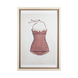 Swimsuit Pink by Mercana Studio a Hand Embellished Textured Framed Art Print Matted under Glass from Mercana - Luna Furniture