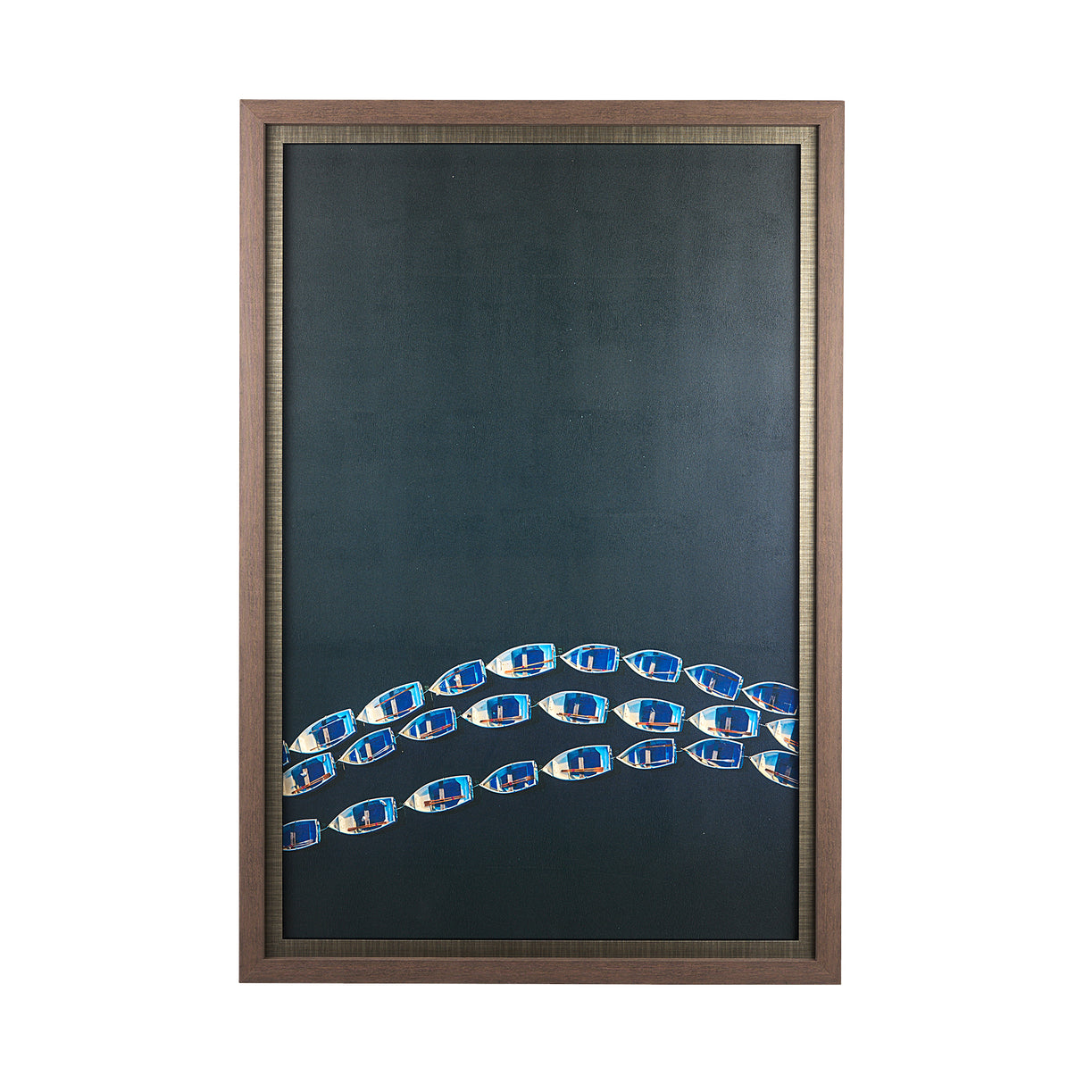 Sitting Boats by Mercana Studio a Hand Embellished Textured Framed Photo Art Print Matted under Glas from Mercana - Luna Furniture