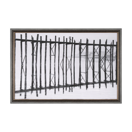 U Bein Bridge by Mercana Studio a Hand Embellished Textured Framed Photo Art Print Matted under Glas from Mercana - Luna Furniture