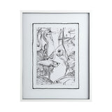 Fish White by Mercana Studio a Hand Embellished Textured Framed Art Print Matted under Glass from Mercana - Luna Furniture