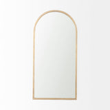 Giovanna 23.6L x 1.2W x 48.8H Gold Metal Frame Rounded Arch Vanity Mirror from Mercana - Luna Furniture