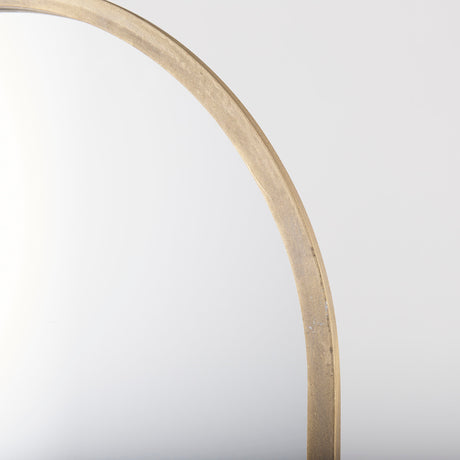 Giovanna 23.6L x 1.2W x 48.8H Gold Metal Frame Rounded Arch Vanity Mirror from Mercana - Luna Furniture