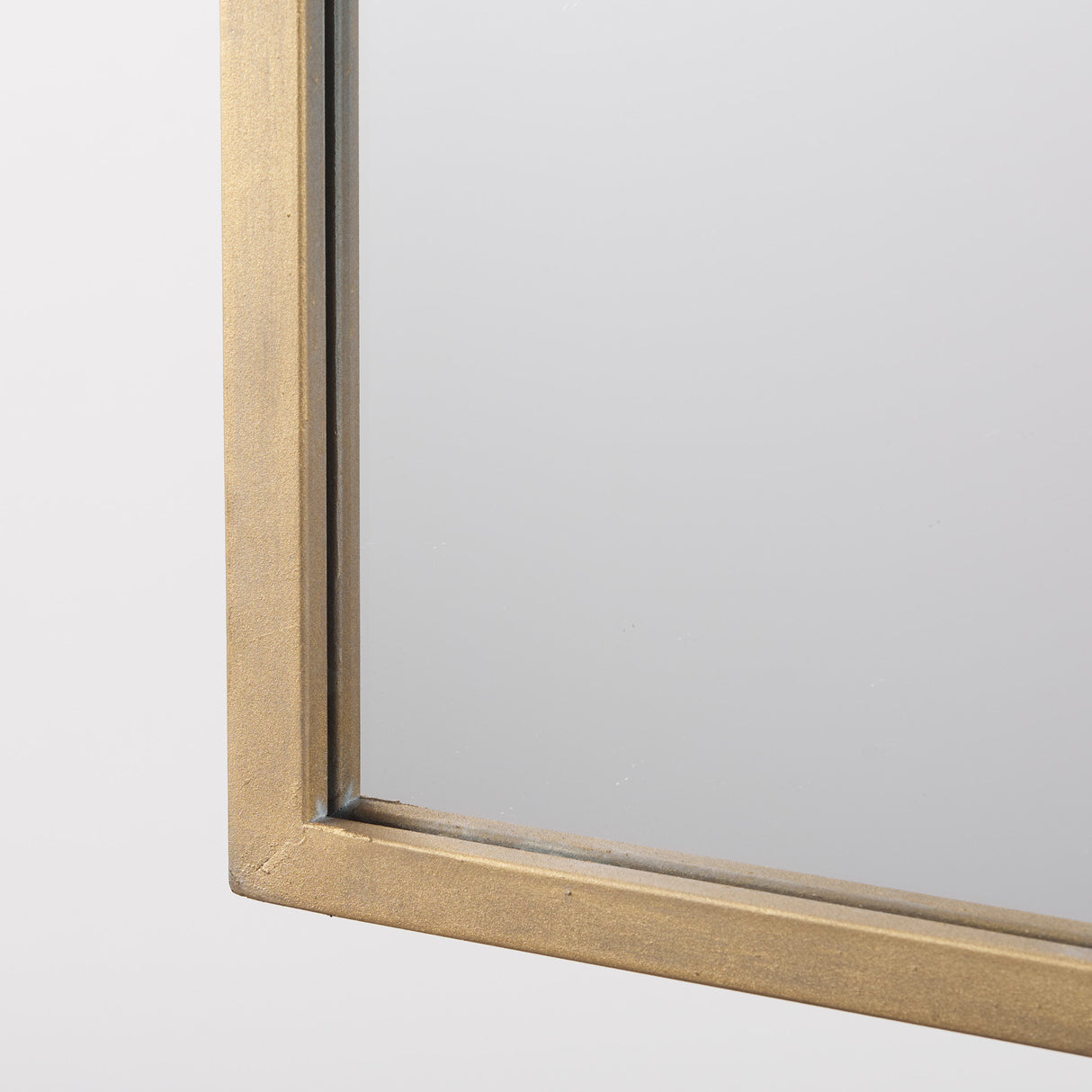 Giovanna 23.6L x 1.2W x 48.8H Gold Metal Frame Rounded Arch Vanity Mirror from Mercana - Luna Furniture