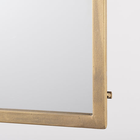 Giovanna 23.6L x 1.2W x 48.8H Gold Metal Frame Rounded Arch Vanity Mirror from Mercana - Luna Furniture