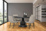 Barrow I Beige Fabric Wrap Black Metal Frame Dining Chair, Set of 2 from Mercana - Luna Furniture
