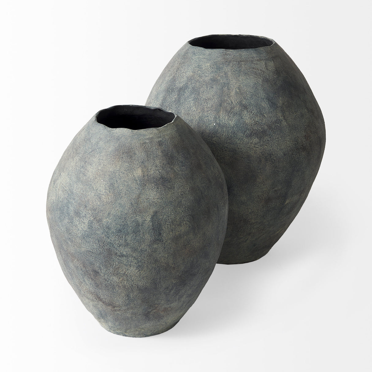 Gobi 19.75L x 24H Large Gray Ceramic Oval Vase from Mercana - Luna Furniture