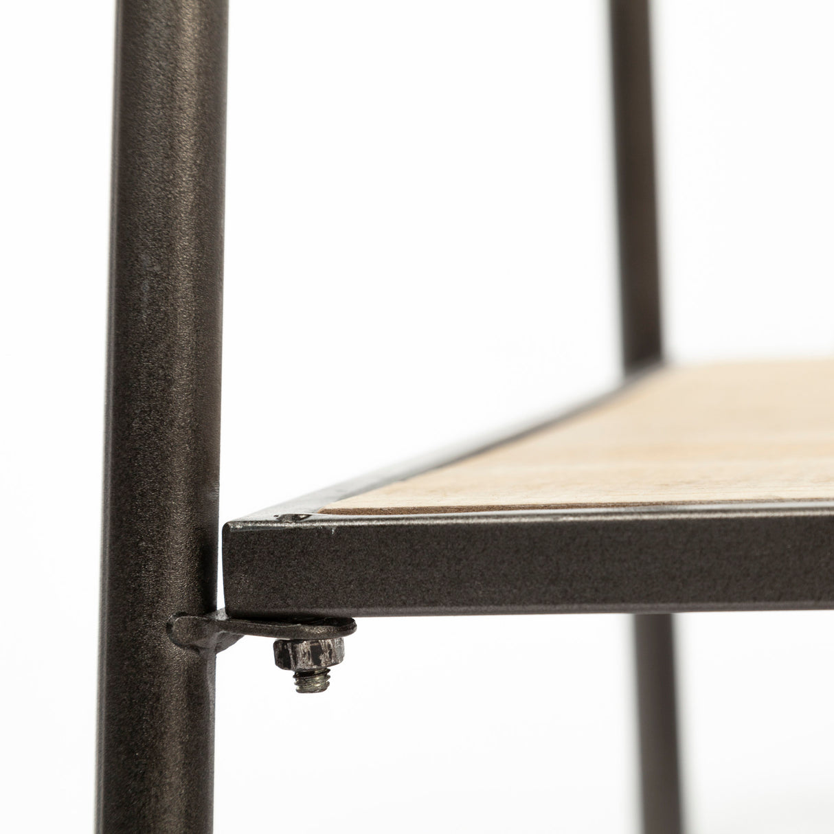 Carell 31L x 18W Black Metal And Wood Shelf Hall Tree from Mercana - Luna Furniture