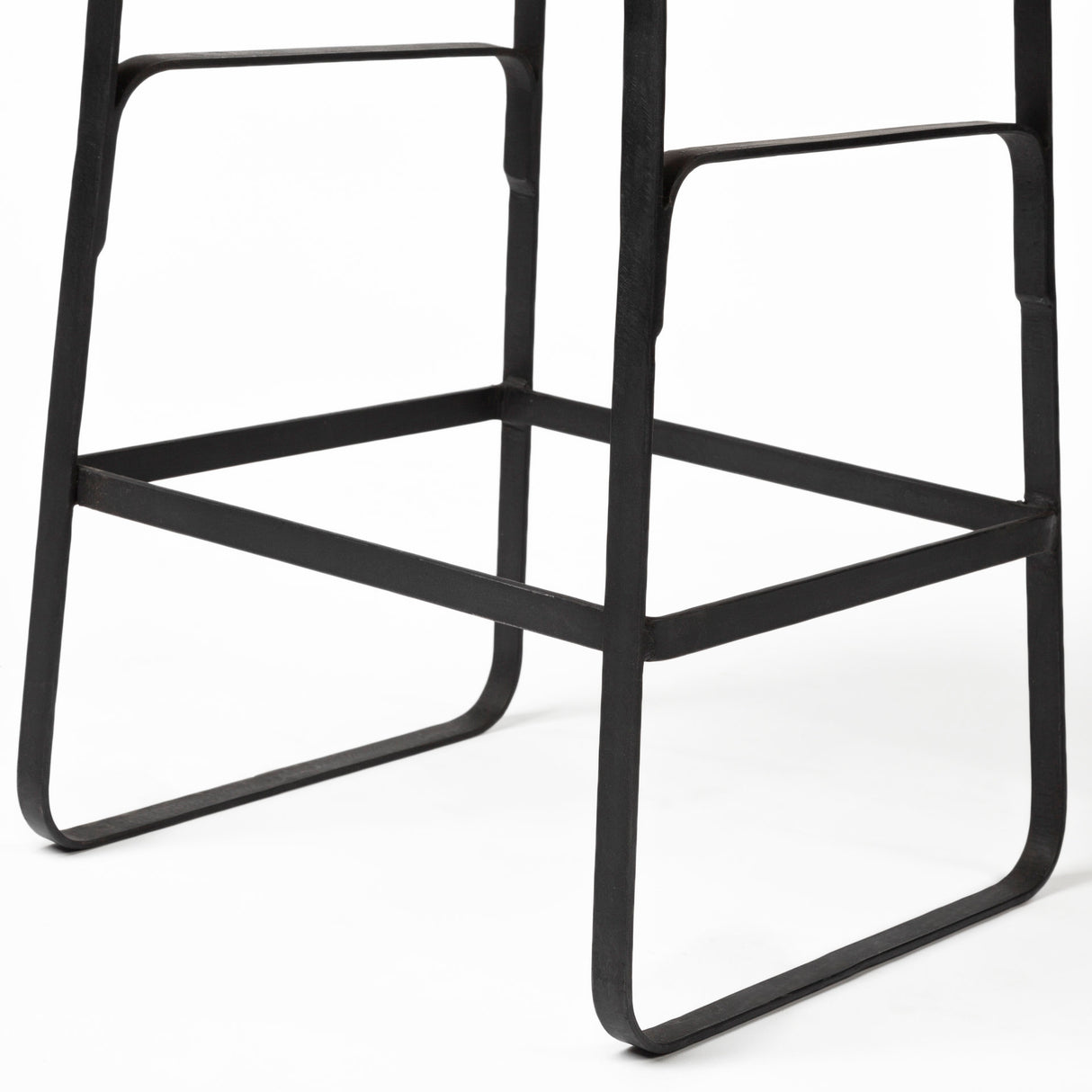 Conan 25" Seat Height Brown Wood Seat Black Metal Frame Counter Stool from Mercana - Luna Furniture