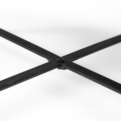 Helios (Set of 2) Brown Solid Wood Top Black Metal Base Nesting Coffee Tables from Mercana - Luna Furniture
