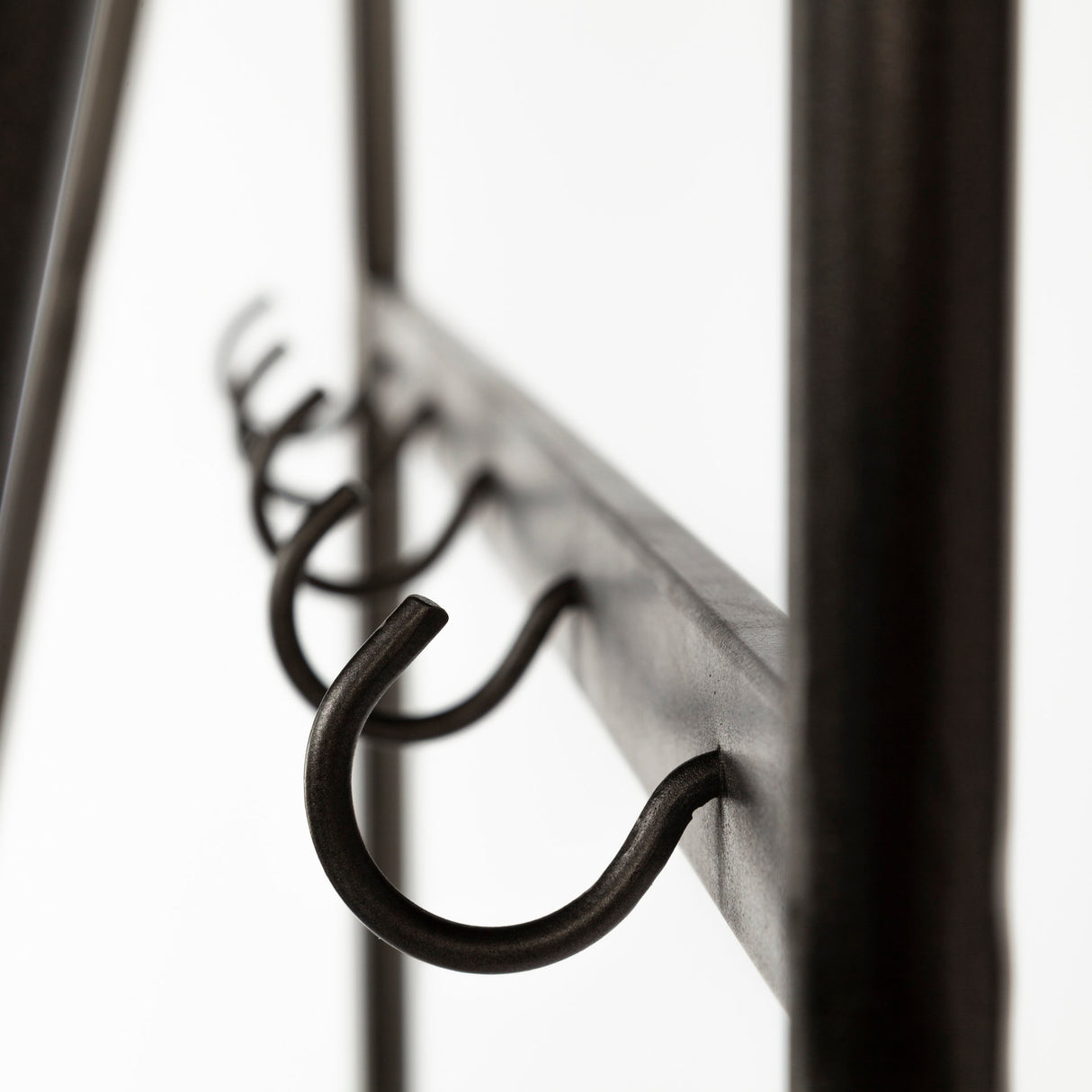 Carell 31L x 18W Black Metal And Wood Shelf Hall Tree from Mercana - Luna Furniture