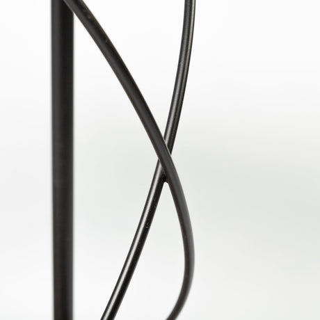 Marlon Black Metal Frame Two Tier Shelves w/Stemware holder Bar Cart from Mercana - Luna Furniture