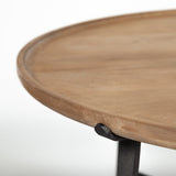 Helios (Set of 2) Brown Solid Wood Top Black Metal Base Nesting Coffee Tables from Mercana - Luna Furniture