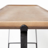 Helios II 60L x 14W x 29H Rectangular Brown Raised Edge Top Console Table from Mercana - Luna Furniture