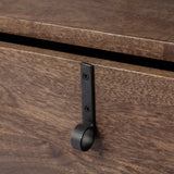 Glenn I 20L x 21W x 24H Dark Brown Wood w/ Black Iron Frame Square End/Side Table from Mercana - Luna Furniture