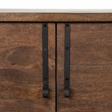 Glenn VI 71.5x18 Dark Brown Wood Frame w/ Black Iron Accent, 6 Drawer, 2 Door Cabinet Sideboard from Mercana - Luna Furniture