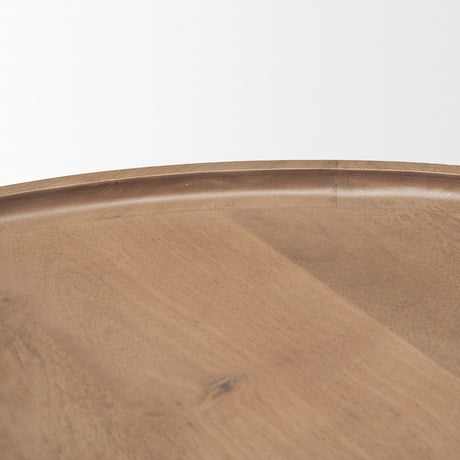 Cleaver I 22 x 24 Round Top Brown Solid Wood Accent Table from Mercana - Luna Furniture