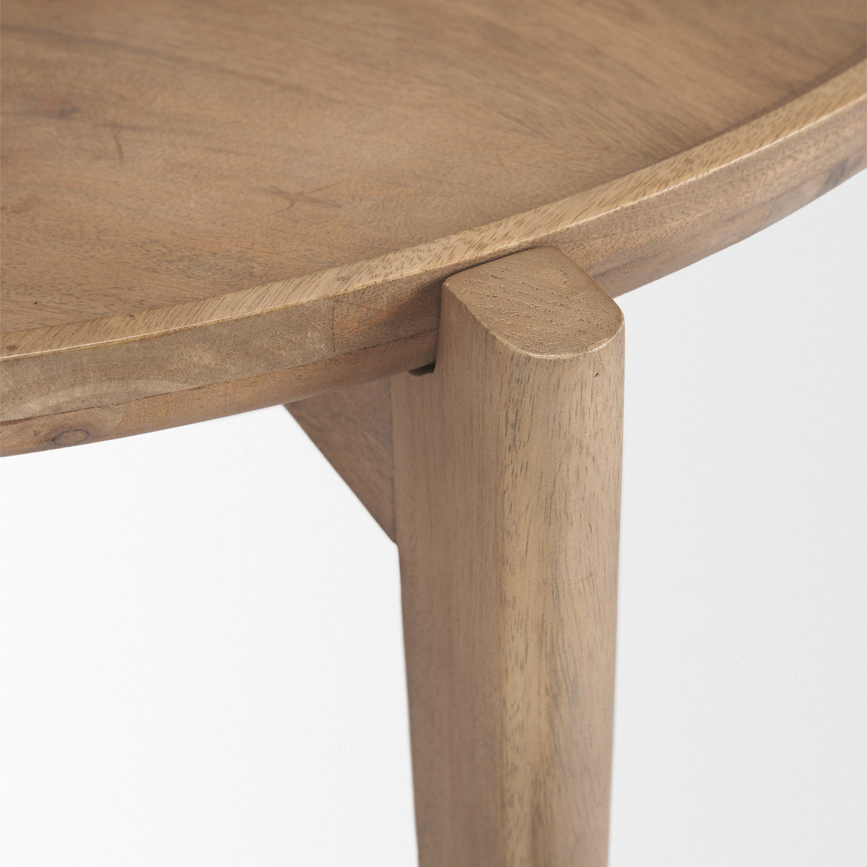 Cleaver I 22 x 24 Round Top Brown Solid Wood Accent Table from Mercana - Luna Furniture
